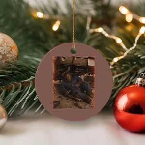 Bigfoot Mechanic Meme Ceramic Ornament Funny Sasquatch Fixing Cars TS12 1pc Mocha Print Your Wear