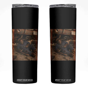 Bigfoot Mechanic Meme Skinny Tumbler Funny Sasquatch Fixing Cars TS12 Black Print Your Wear