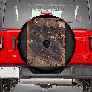 Bigfoot Mechanic Meme Spare Tire Cover Funny Sasquatch Fixing Cars TS12 Black Print Your Wear