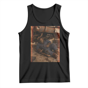 Bigfoot Mechanic Meme Tank Top Funny Sasquatch Fixing Cars TS12 Black Print Your Wear