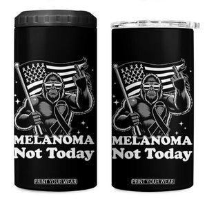 Bigfoot Black Ribbon 4 in 1 Can Cooler Tumbler Not Today Melanoma Awareness Gift TS12 One Size: 16 oz Black Print Your Wear