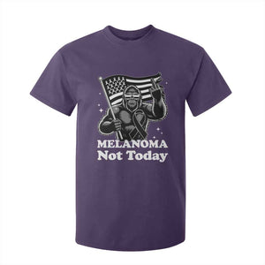 Bigfoot Black Ribbon T Shirt For Kid Not Today Melanoma Awareness Gift TS12 Purple Print Your Wear