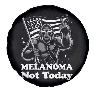 Bigfoot Black Ribbon Spare Tire Cover Not Today Melanoma Awareness Gift TS12 Print Your Wear