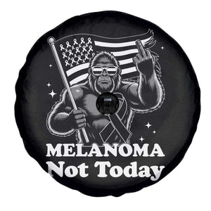 Bigfoot Black Ribbon Spare Tire Cover Not Today Melanoma Awareness Gift TS12 Print Your Wear