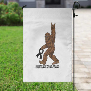 Funny Bigfoot Skin Cancer Support Garden Flag In May We Wear Black TS12 Print Your Wear