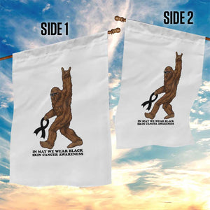 Funny Bigfoot Skin Cancer Support Garden Flag In May We Wear Black TS12 Print Your Wear