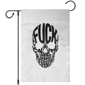 Fuck Melanoma Skull Typography Garden Flag Skin Cancer Warrior TS12 White Print Your Wear