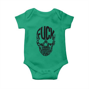 Fuck Melanoma Skull Typography Baby Onesie Skin Cancer Warrior TS12 Irish Green Print Your Wear
