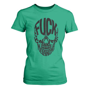 Fuck Melanoma Skull Typography T Shirt For Women Skin Cancer Warrior TS12 Irish Green Print Your Wear