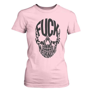 Fuck Melanoma Skull Typography T Shirt For Women Skin Cancer Warrior TS12 Light Pink Print Your Wear