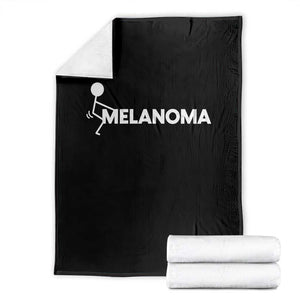 Fuck Melanoma Awareness Throw Blanket Funny Stick Figure Warrior TS12 Black Print Your Wear