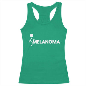 Fuck Melanoma Awareness Racerback Tank Top Funny Stick Figure Warrior TS12 Irish Green Print Your Wear