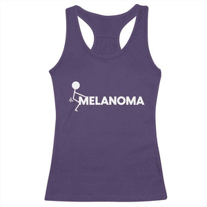 Fuck Melanoma Awareness Racerback Tank Top Funny Stick Figure Warrior TS12 Purple Print Your Wear