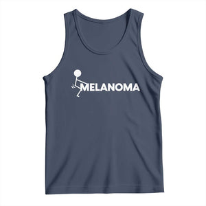 Fuck Melanoma Awareness Tank Top Funny Stick Figure Warrior TS12 Navy Print Your Wear