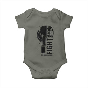 Skin Cancer Warrior Boxing Gift Baby Onesie His Fight My Fight TS12 Military Green Print Your Wear