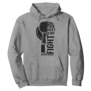 Skin Cancer Warrior Boxing Gift Hoodie His Fight My Fight TS12 Sport Gray Print Your Wear