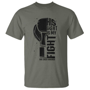Skin Cancer Warrior Boxing Gift T Shirt His Fight My Fight TS12 Military Green Print Your Wear