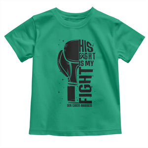Skin Cancer Warrior Boxing Gift Toddler T Shirt His Fight My Fight TS12 Irish Green Print Your Wear