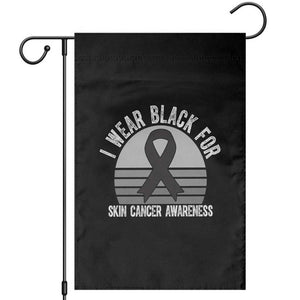 I Wear Black For Skin Cancer Awareness Garden Flag Retro Vintage Sunset TS12 Black Print Your Wear