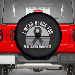 I Wear Black For Skin Cancer Awareness Spare Tire Cover Retro Vintage Sunset TS12 Black Print Your Wear