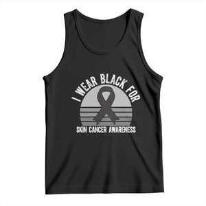 I Wear Black For Skin Cancer Awareness Tank Top Retro Vintage Sunset TS12 Black Print Your Wear