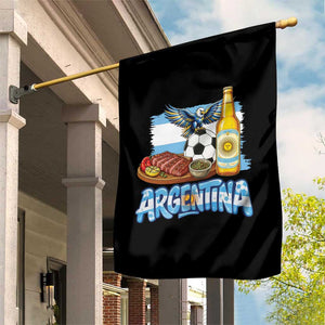 Argentine Pride Soccer And Beer Garden Flag Football Fan Graphic