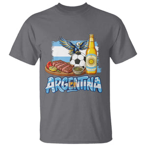 Argentine Pride Soccer And Beer T Shirt Football Fan Graphic