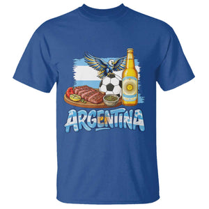 Argentine Pride Soccer And Beer T Shirt Football Fan Graphic