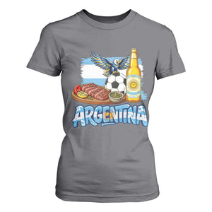 Argentine Pride Soccer And Beer T Shirt For Women Football Fan Graphic