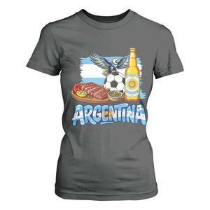 Argentine Pride Soccer And Beer T Shirt For Women Football Fan Graphic