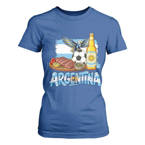 Argentine Pride Soccer And Beer T Shirt For Women Football Fan Graphic