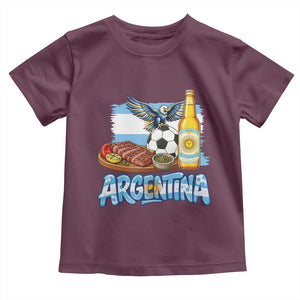 Argentine Pride Soccer And Beer Toddler T Shirt Football Fan Graphic