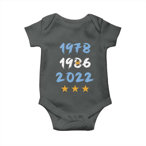 Argentina 3 Stars Champions Baby Onesie 1978 1986 2022 Football Pride
