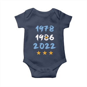 Argentina 3 Stars Champions Baby Onesie 1978 1986 2022 Football Pride