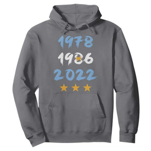 Argentina 3 Stars Champions Hoodie 1978 1986 2022 Football Pride