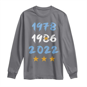 Argentina 3 Stars Champions Long Sleeve Shirt 1978 1986 2022 Football Pride