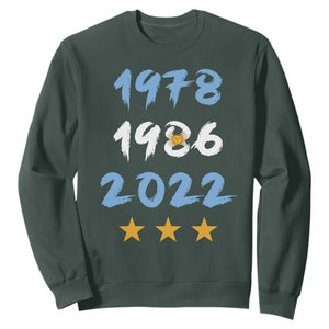 Argentina 3 Stars Champions Sweatshirt 1978 1986 2022 Football Pride