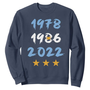 Argentina 3 Stars Champions Sweatshirt 1978 1986 2022 Football Pride
