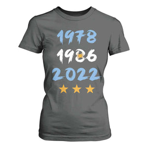 Argentina 3 Stars Champions T Shirt For Women 1978 1986 2022 Football Pride