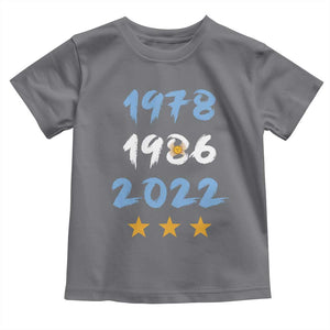 Argentina 3 Stars Champions Toddler T Shirt 1978 1986 2022 Football Pride