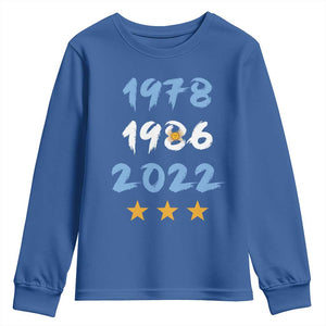 Argentina 3 Stars Champions Youth Sweatshirt 1978 1986 2022 Football Pride