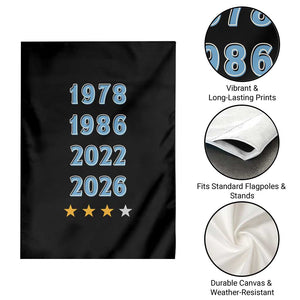 Argentina Flag Pride Soccer Garden Flag 1978 1986 2022 Future Fourth Star