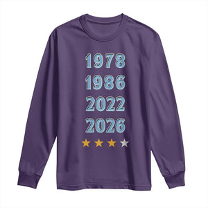 Argentina Flag Pride Soccer Long Sleeve Shirt 1978 1986 2022 Future Fourth Star