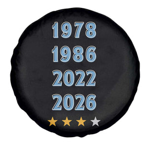 Argentina Flag Pride Soccer Spare Tire Cover 1978 1986 2022 Future Fourth Star