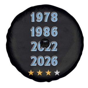 Argentina Flag Pride Soccer Spare Tire Cover 1978 1986 2022 Future Fourth Star