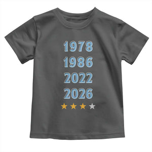 Argentina Flag Pride Soccer Toddler T Shirt 1978 1986 2022 Future Fourth Star