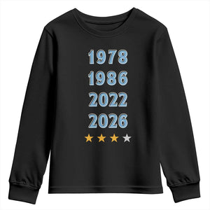 Argentina Flag Pride Soccer Youth Sweatshirt 1978 1986 2022 Future Fourth Star