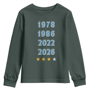 Argentina Flag Pride Soccer Youth Sweatshirt 1978 1986 2022 Future Fourth Star