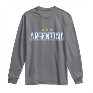 Proud Argentina Futbol Supporter National Pride Gift Long Sleeve Shirt