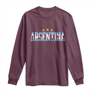 Proud Argentina Futbol Supporter National Pride Gift Long Sleeve Shirt